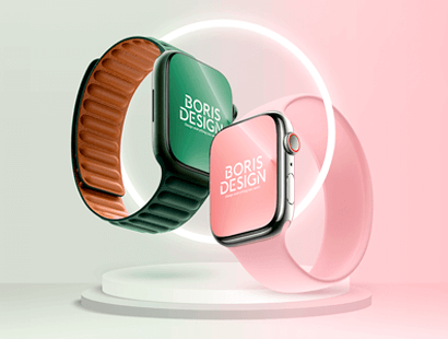 Apple Watch Series7（苹果手表7）免费PSD样机下载