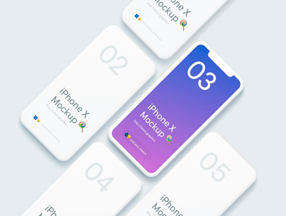 免费PSD/sketch时尚简约iPhone X 智能样机贴图下载