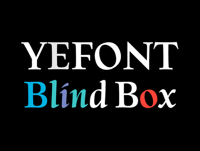 YEFONT  Blind Box 免费商用彩色西文字体下载