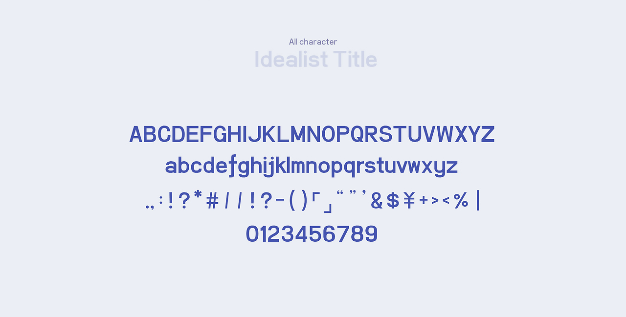 Idealist Title  适用于标题大字号展示适用