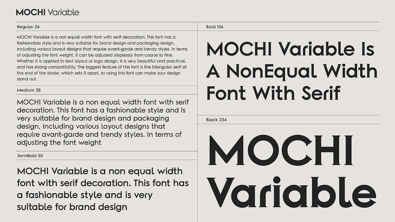 MOCHI Variable 免费商用可变英文字体下载