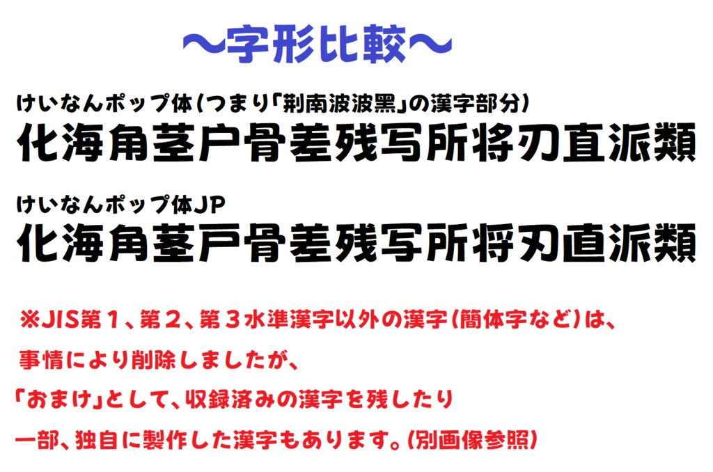 けいなん丸ポップ体 (KeinannMaruPOP)_免费商用圆体字体下载